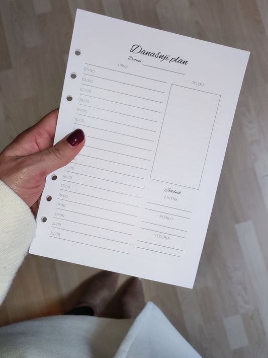 Plan dneva, današnji plan, planer