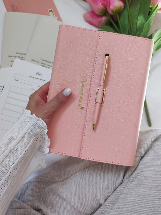 Rokovnik, planer, selfcare planer, Dnevnik hvaležnosti, planer 2026, roza planer