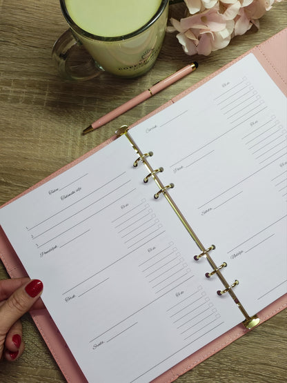 Tedenski pregled (brez datumov, za 24 tednov) - To do