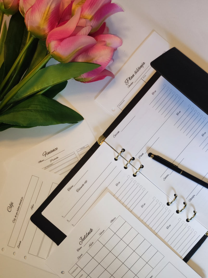 Gospodinjski načrt, plan čiščenja, jedilnik, planiranje doma, dom, posravljanje, finance